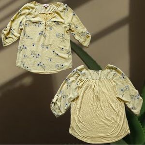 Yellow Floral Blouse